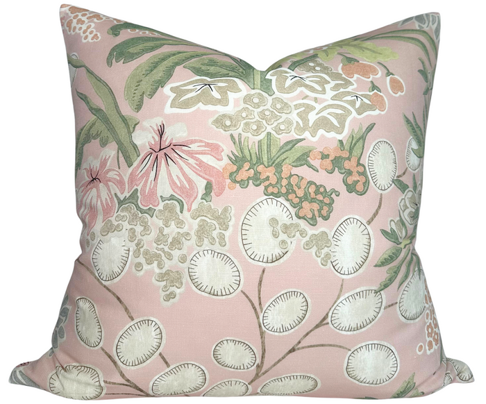 dekowe Meadow Floral Pillow Cover in Blush