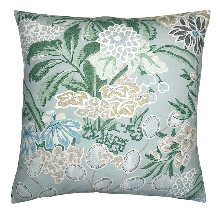 Dekowe Meadow Floral Pillow Cover In Sage