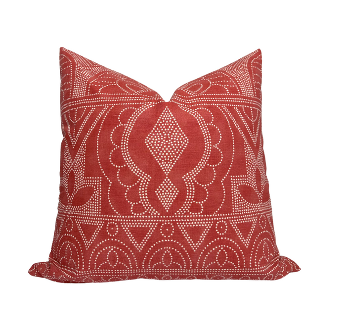 dekowe Medinas Pillow Cover in Coral