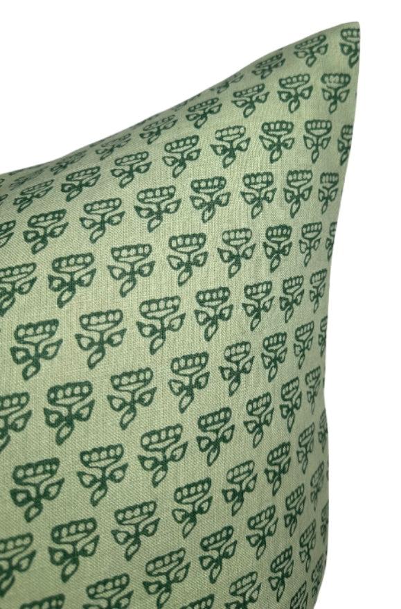 Dekowe Mimi Pillow Cover In Green