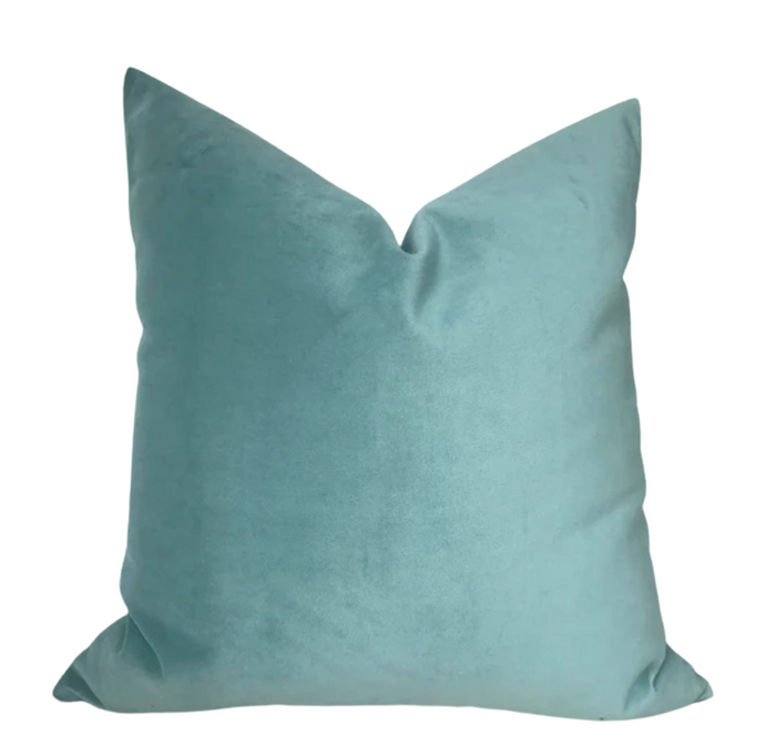 dekowe Mint Green Velvet Pillow Cover