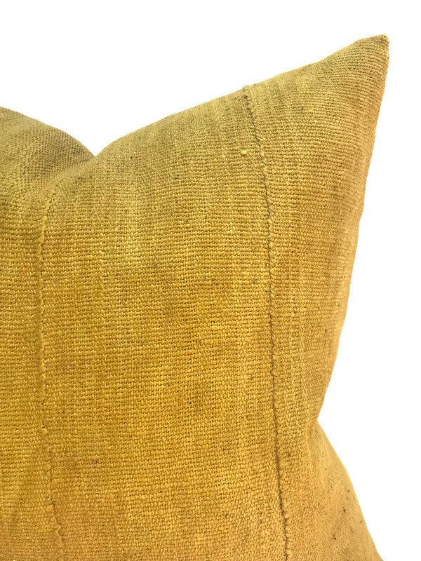 Dekowe Mustard Yellow Mudcloth Pillow Cover