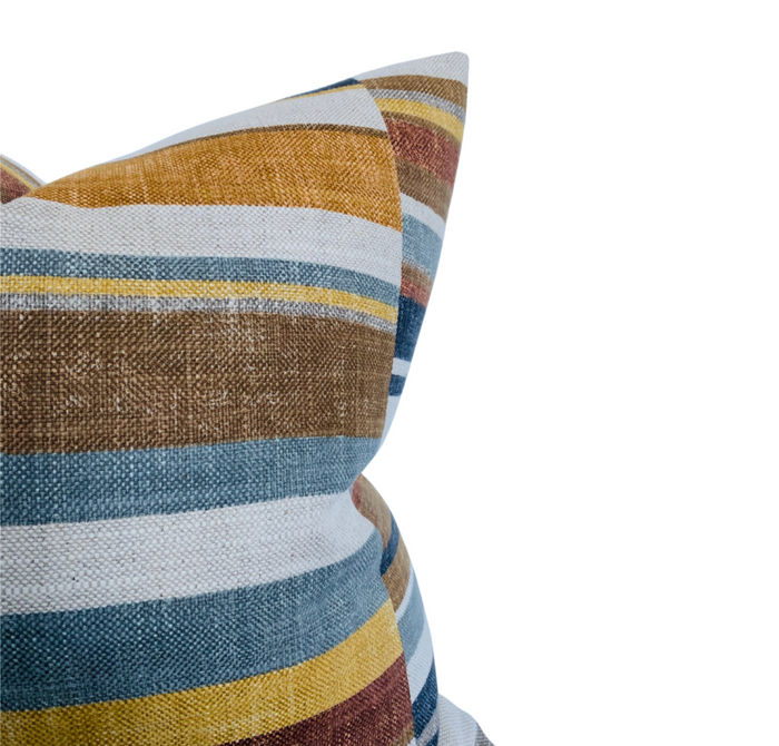 Dekowe Nomad Block Print Pillow Cover In Rust