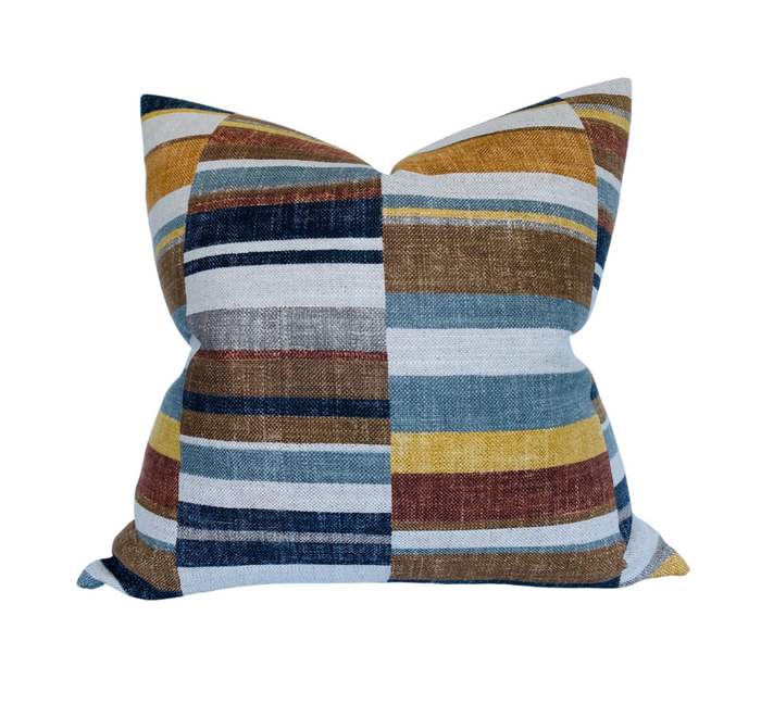 dekowe Nomad Block Print Pillow Cover in Rust