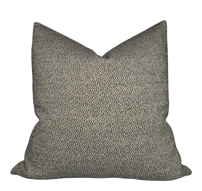 dekowe Nubby Woven Pillow Cover in Charcoal