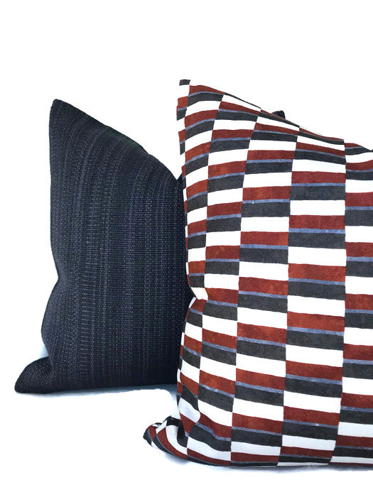 Dekowe Odon Pillow Cover In Red Designer Pillows