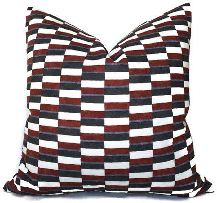 dekowe Odon Pillow Cover in Red Designer Pillows