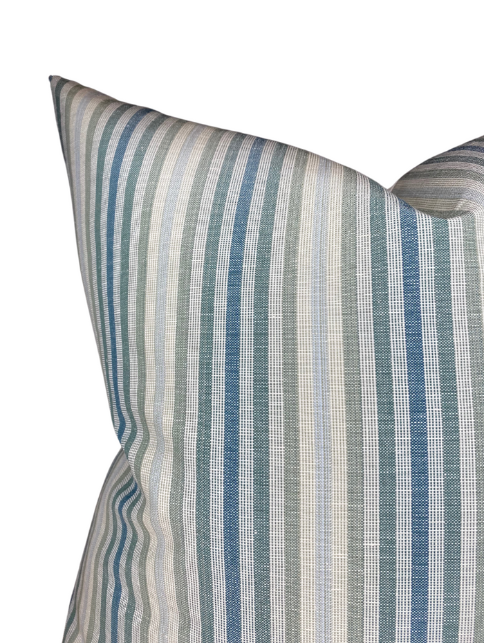 Dekowe Ombre Stripe Pillow Cover In Dennis Green