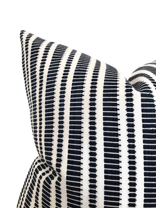 Dekowe Ora Pillow Cover In Navy Designer Pillows