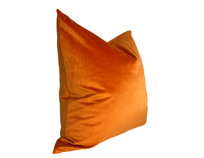 Dekowe Orange Velvet Pillow Cover