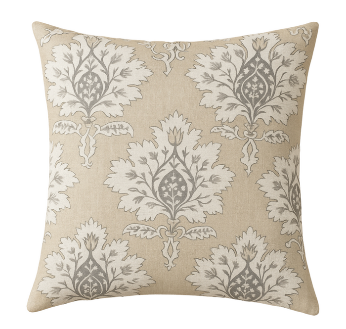 dekowe Ottoman Floral Pillow Cover in Natural