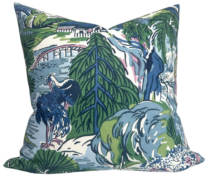 dekowe Pagoda Pillow Cover in Blue