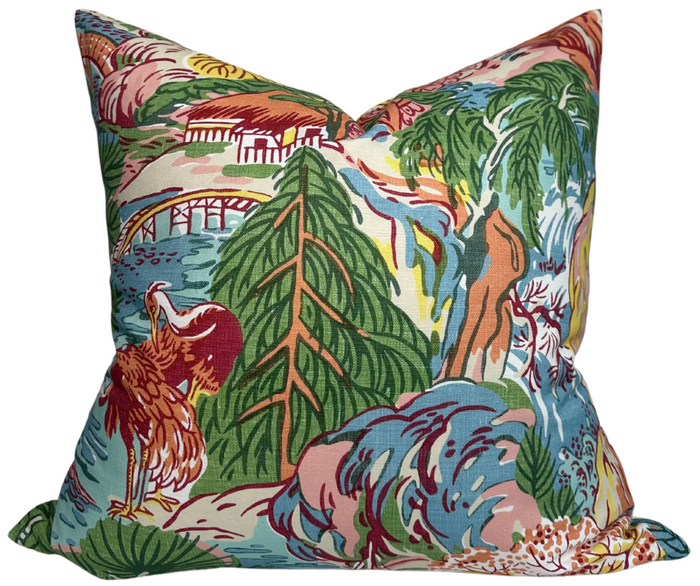 dekowe Pagoda Pillow Cover in Coral