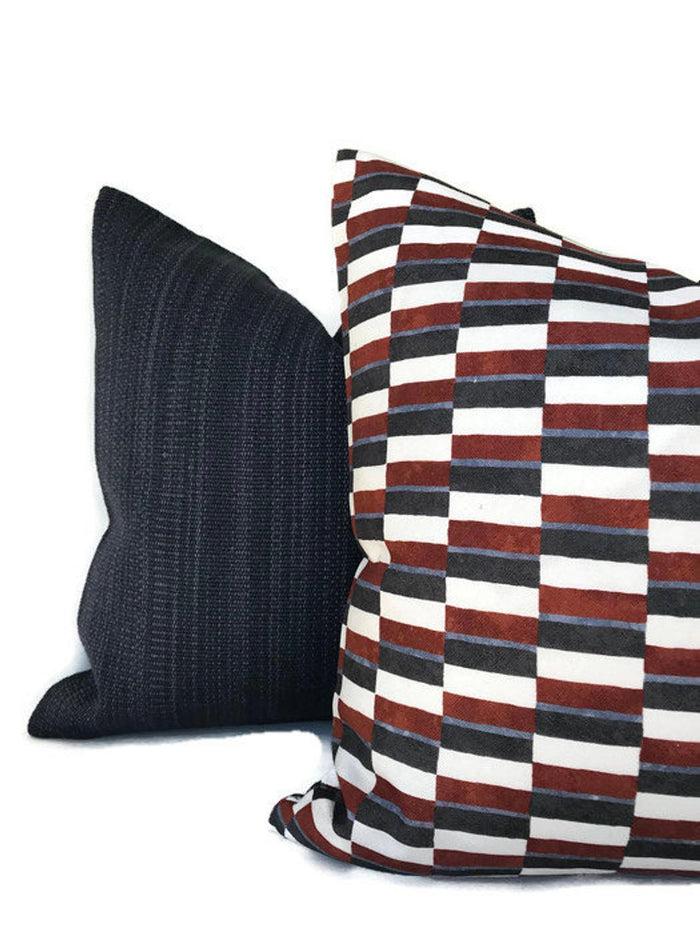 Dekowe Pama Pillow Cover In Blue Designer Pillows