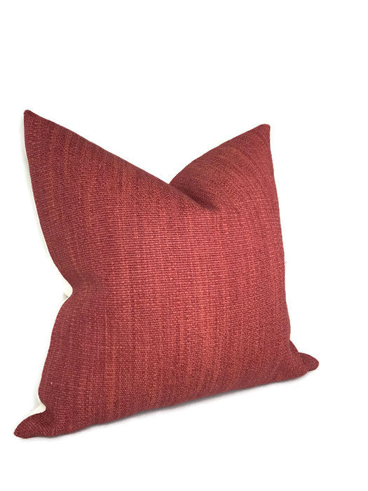 Dekowe Pama Pillow Cover In Red Designer Pillows