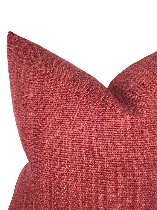 Dekowe Pama Pillow Cover In Red Designer Pillows