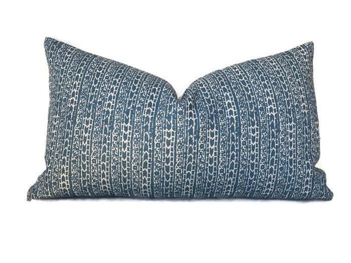 Dekowe Peter Dunham Char Pillow Cover In Indigo
