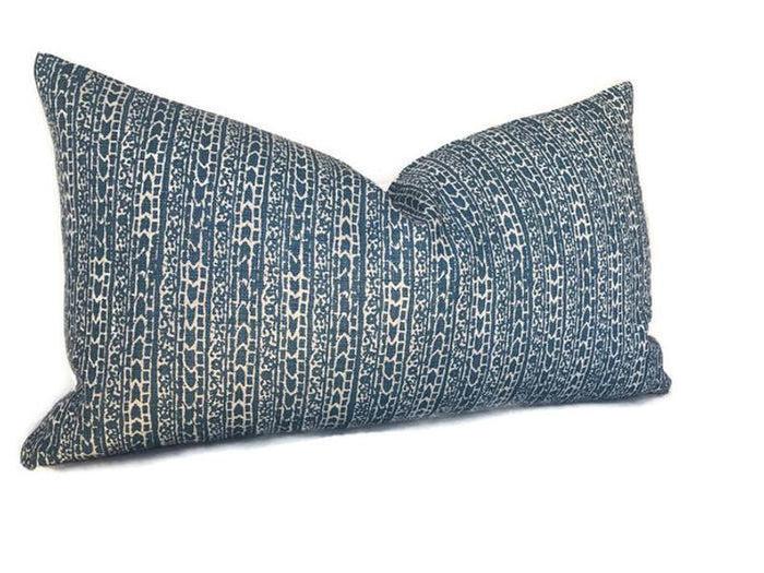 Dekowe Peter Dunham Char Pillow Cover In Indigo