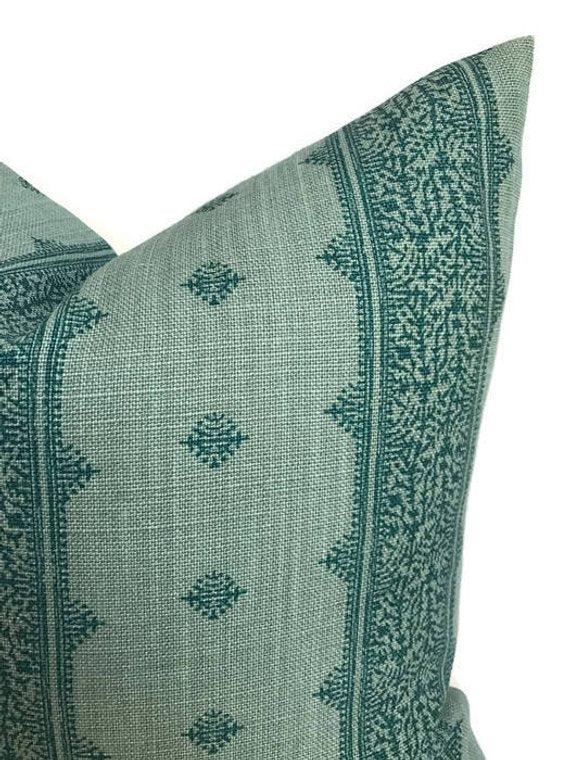 Dekowe Peter Dunham Fez Pillow Cover In Teal Blue