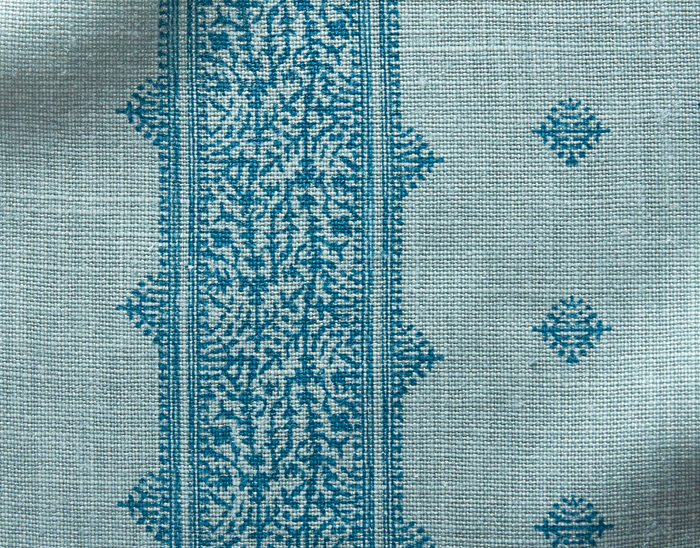 Dekowe Peter Dunham Fez Pillow Cover In Teal Blue