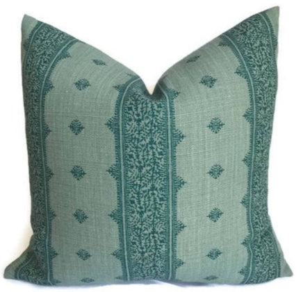 dekowe Peter Dunham Fez Pillow Cover in Teal Blue