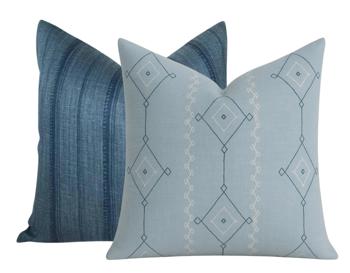 Dekowe Peter Dunham Khyber Pillow Cover In Blue
