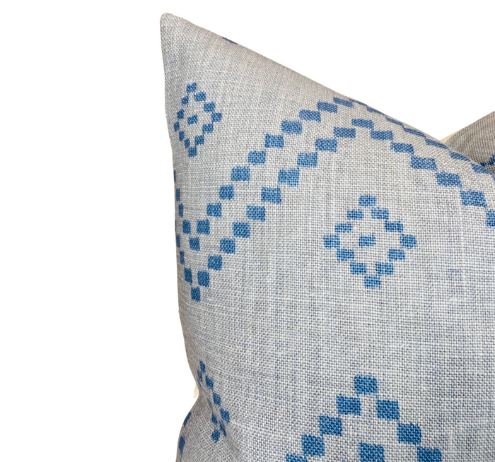Dekowe Peter Dunham Taj Pillow Cover In Mist Blue