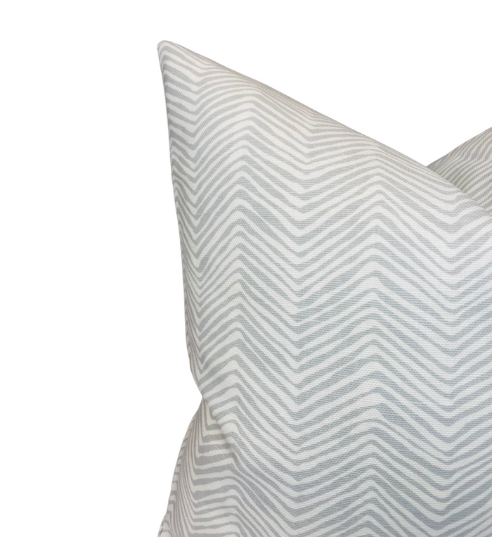 Dekowe Petite Zig Zag Pillow Cover In Grey
