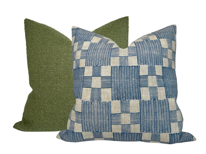 Dekowe Petrel Pillow Cover In Blue