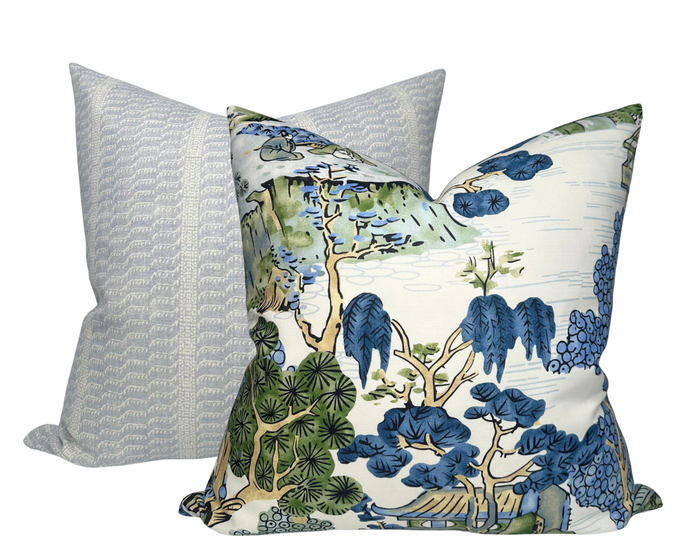 Dekowe Pilar Pillow Cover In Bluebell