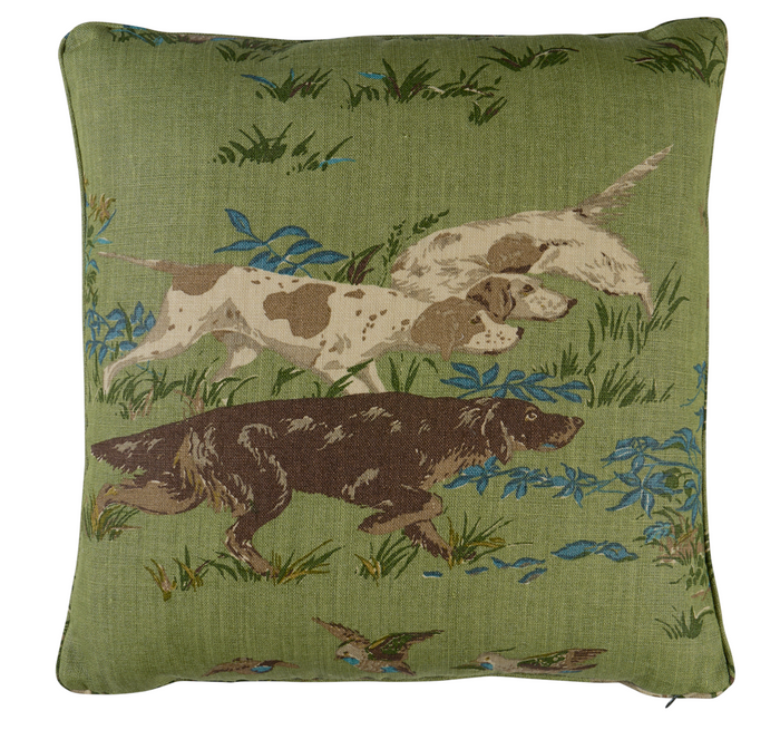 Dekowe Pointers Pillow Cover In Meadow Green