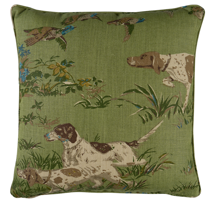 dekowe Pointers Pillow Cover in Meadow Green