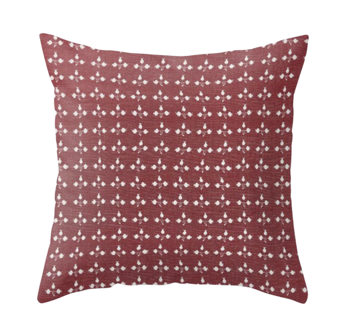Dekowe Ponce Pillow Cover In Red Designer Pillows