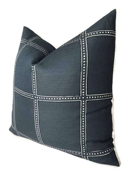 Dekowe Ponte Pillow Cover In Blue Designer Pillows