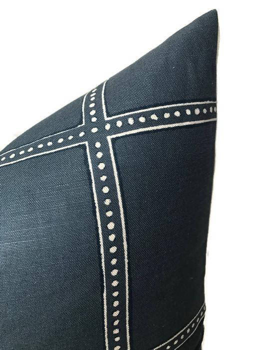 Dekowe Ponte Pillow Cover In Blue Designer Pillows