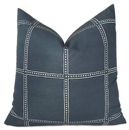 dekowe Ponte Pillow Cover in Blue Designer Pillows