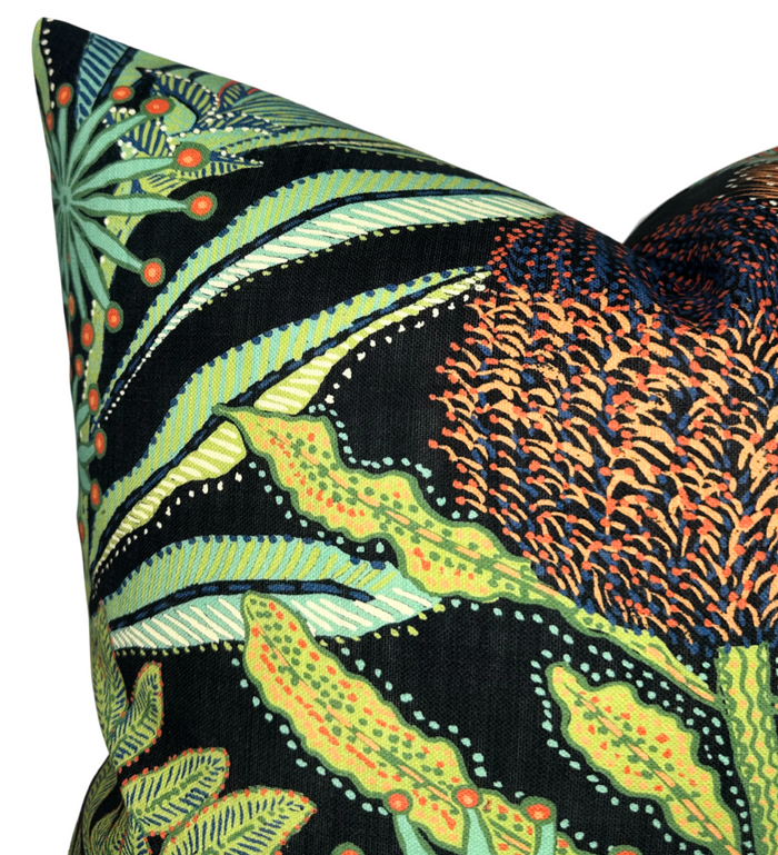 Dekowe Protea Performance Pillow Cover In Black