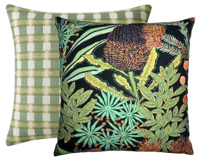 Dekowe Protea Performance Pillow Cover In Black