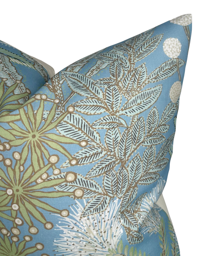 Dekowe Protea Performance Pillow Cover In Spa Blue