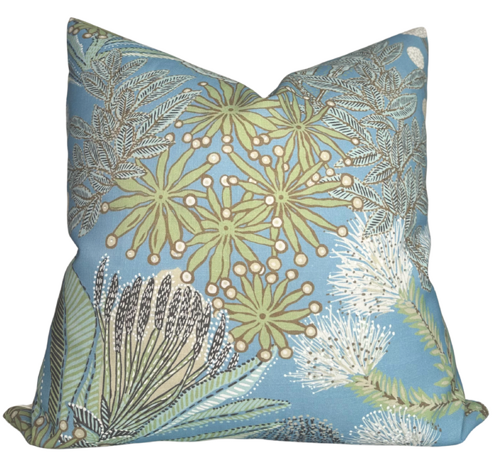 dekowe Protea Performance Pillow Cover in Spa Blue