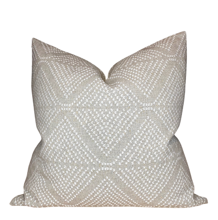 dekowe Pyramids Woven Pillow Cover in Khaki