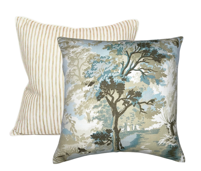 Dekowe Ripple Striped Pillow Cover In Bone