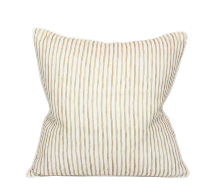 dekowe Ripple Striped Pillow Cover in Bone