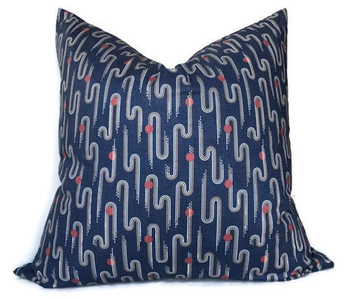 dekowe Ross Pillow Cover in Blue Designer Pillows