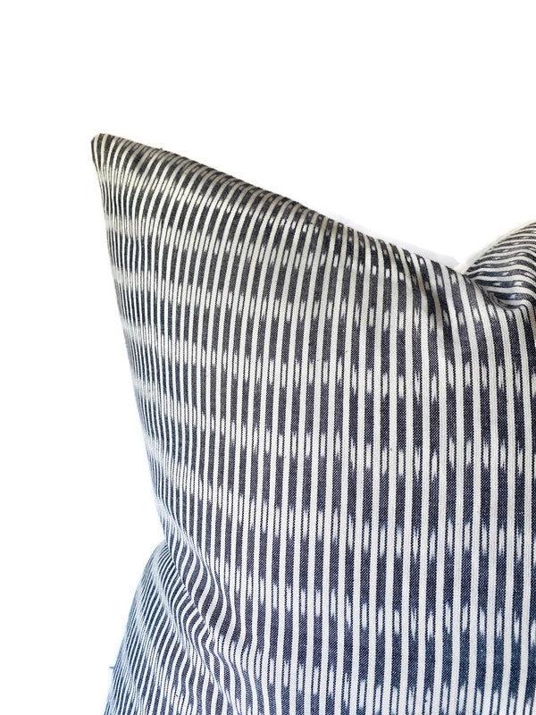 Dekowe Sanjana Stripe Pillow Cover In Grey