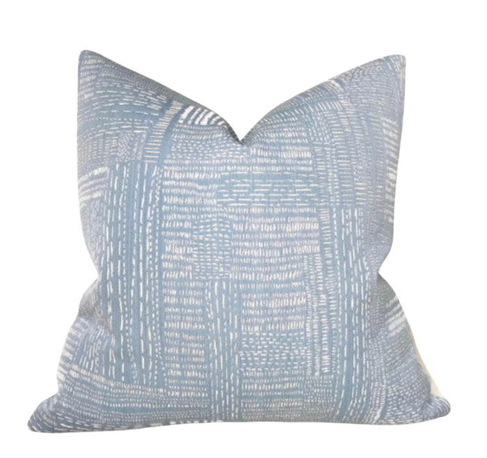 dekowe Sashiko Pillow Cover in Pale Mist Blue