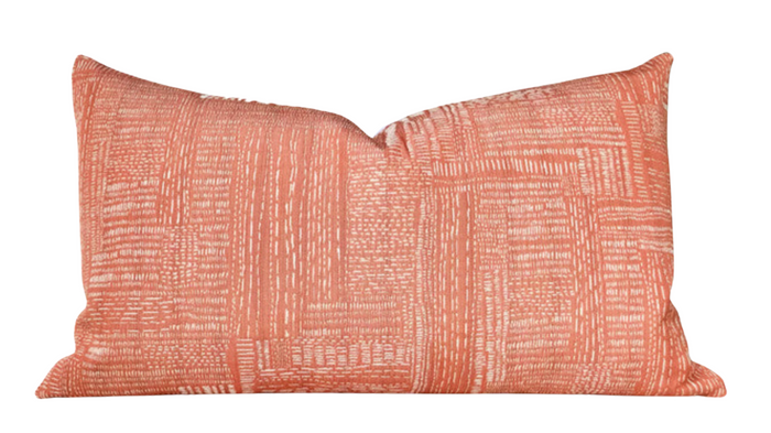 dekowe Sashiko Pillow Cover in Tangerine