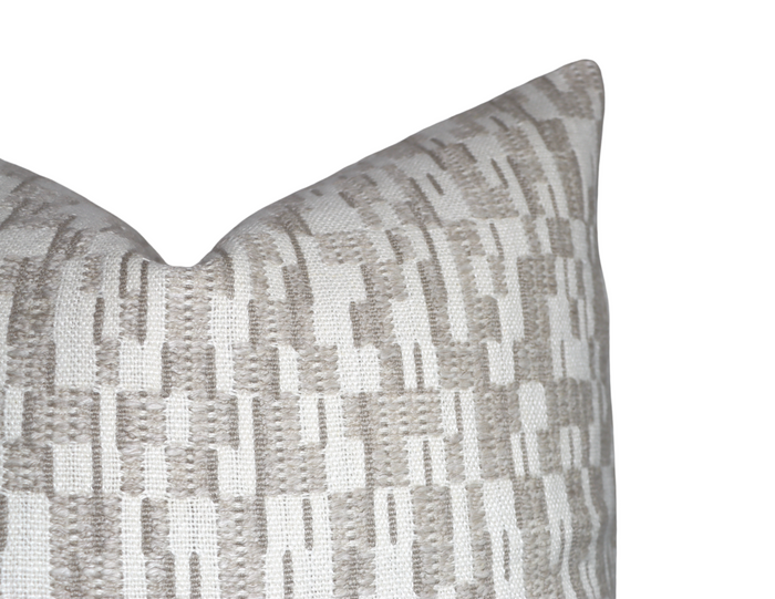 Dekowe Saya Pillow Cover In Beige Designer Pillows