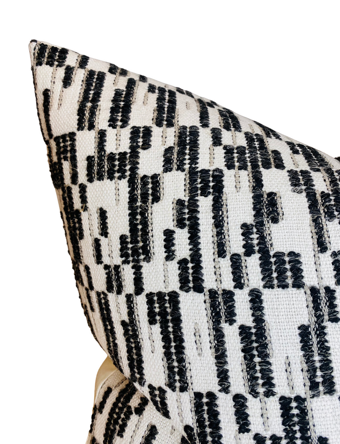 Dekowe Saya Pillow Cover In Black Designer Pillows