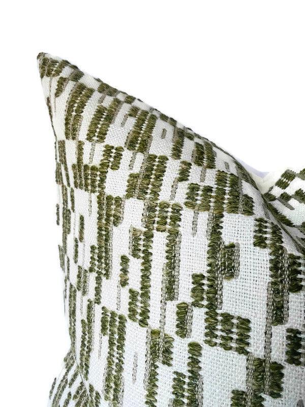 Dekowe Saya Pillow Cover In Green Designer Pillows